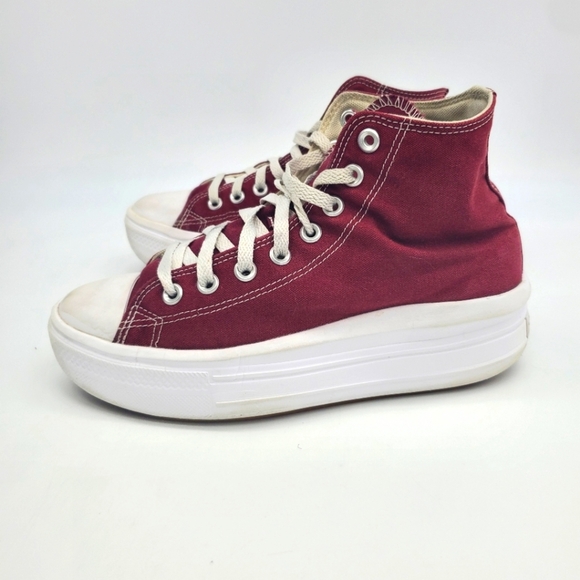 Converse Shoe Women's 9.5 CTAS Move Dark Beetroot White High Top - Picture 1 of 8